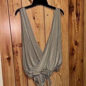 Free people tank top thong body suit size large